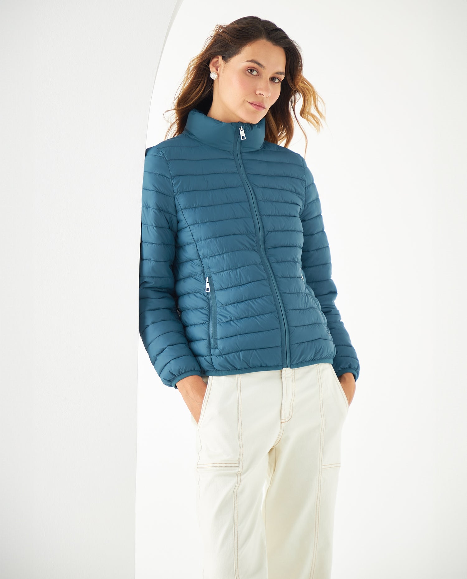 Chaqueta acolchada para mujer - Azul