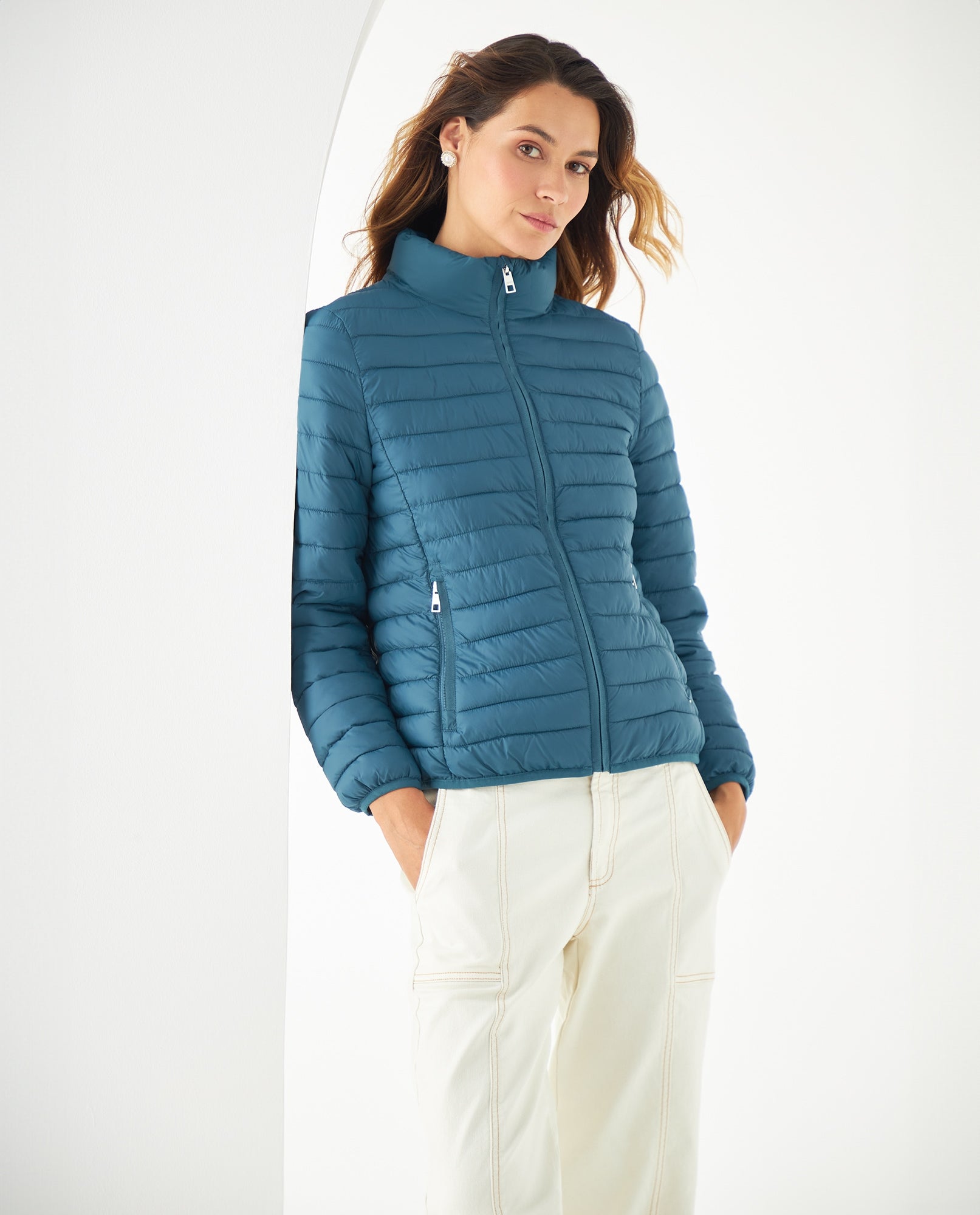 Chaqueta acolchada para mujer - Azul 34_121F200_AZU184320_0