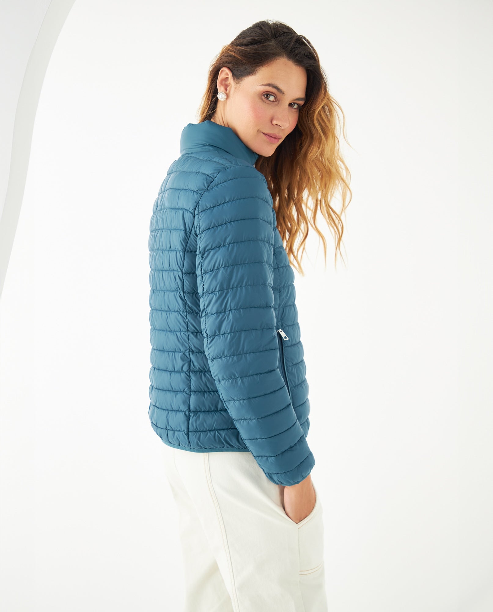Chaqueta acolchada para mujer - Azul 34_121F200_AZU184320_3