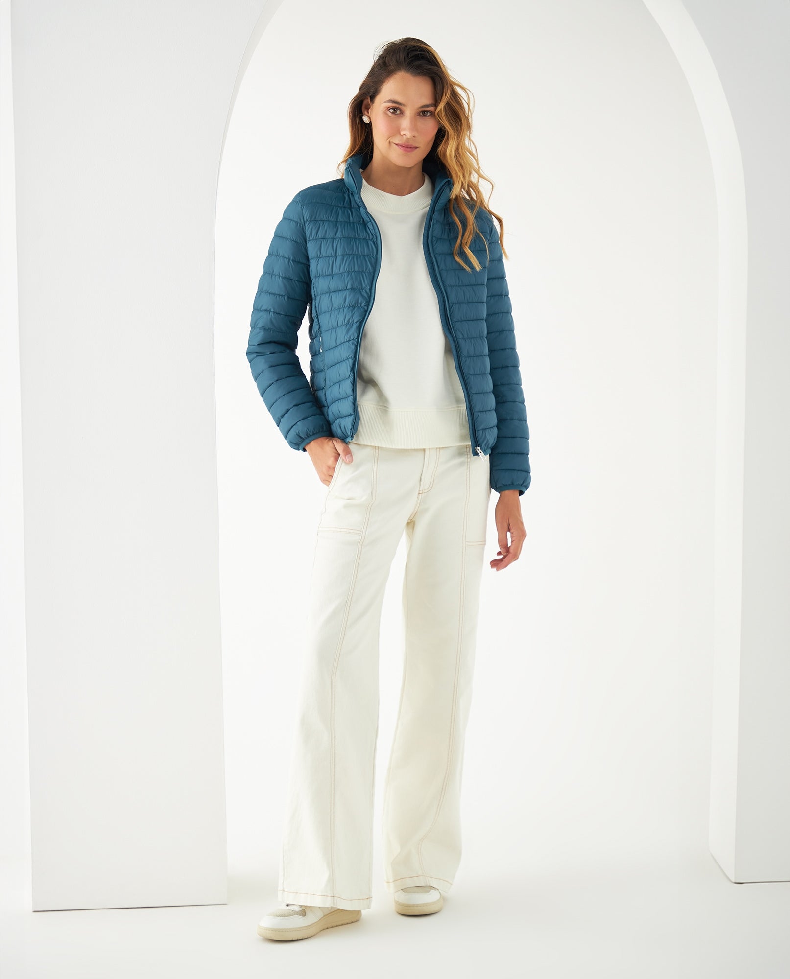 Chaqueta acolchada para mujer - Azul 34_121F200_AZU184320_6