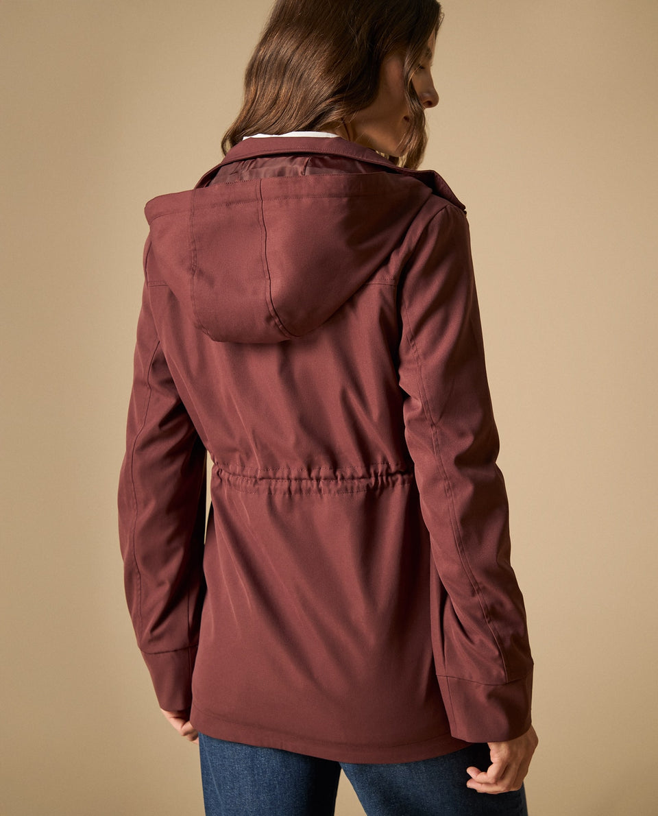 Chaqueta tipo trench con capucha ajustable - Café 34_121H919_CAF181142_6