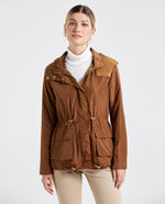 Chaqueta con capucha para mujer - Café