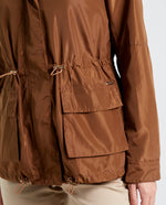 Chaqueta con capucha para mujer - Café