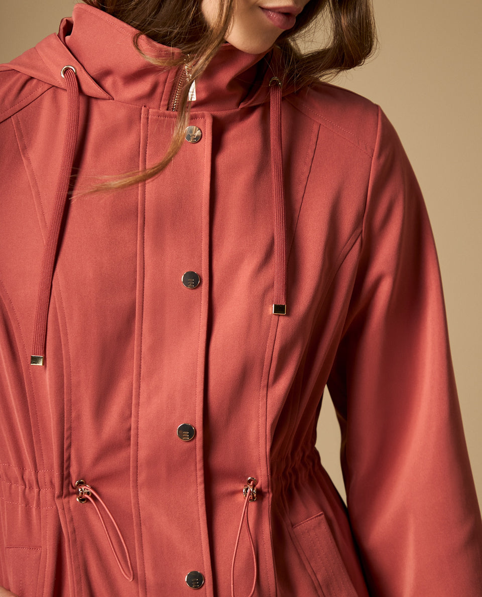 Chaqueta con capucha y ajuste en cintura - Rojo 34_122H919_ROJ181438_3