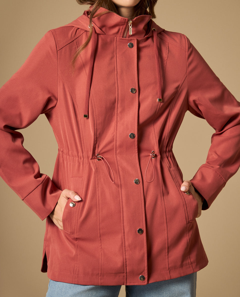 Chaqueta con capucha y ajuste en cintura - Rojo 34_122H919_ROJ181438_4