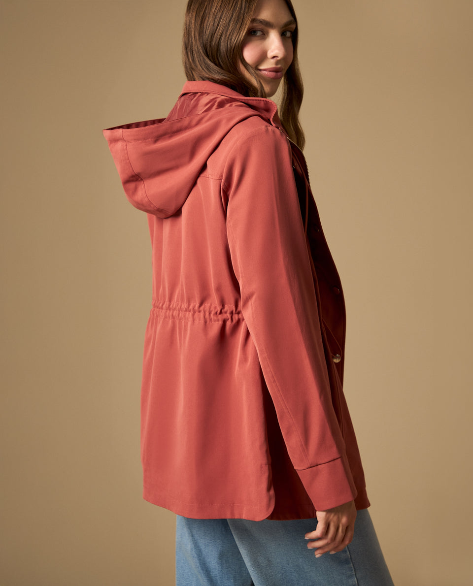 Chaqueta con capucha y ajuste en cintura - Rojo 34_122H919_ROJ181438_5
