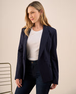 Blazer Azul Oscuro con Forro Interior - Azul