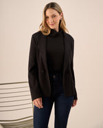 Blazer Azul Oscuro con Forro Interior - Negro