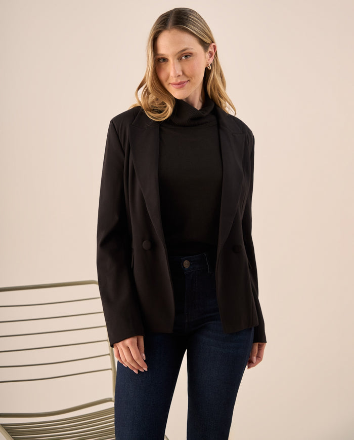 Blazer Azul Oscuro con Forro Interior - Negro 34_129G702_NEG190303_0