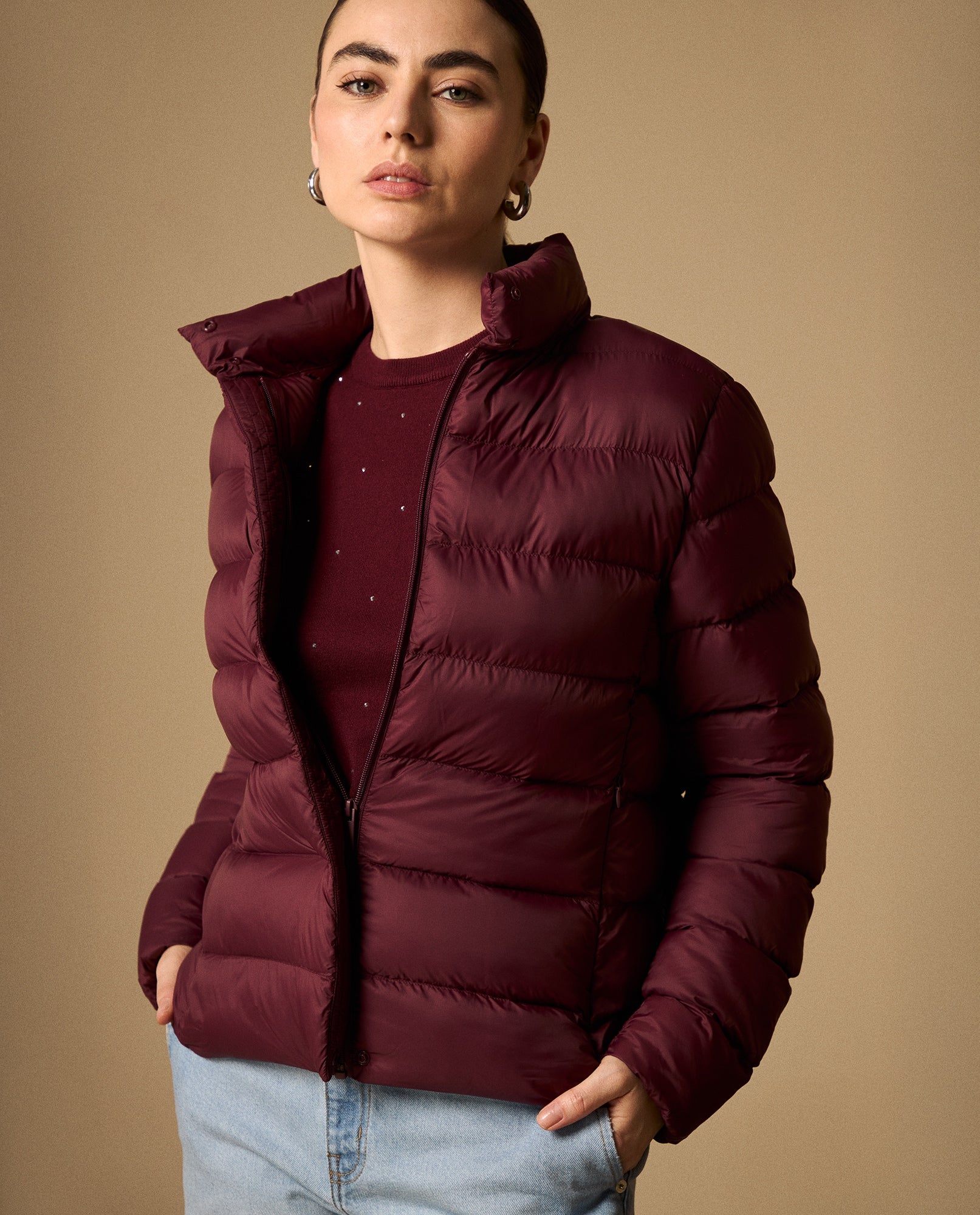 Chaqueta Puffer Roja Acolchada Premium - Morado 34_129G922_MOR191619_0