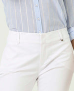 Pantalón tubo weekend corte estilizado - Blanco