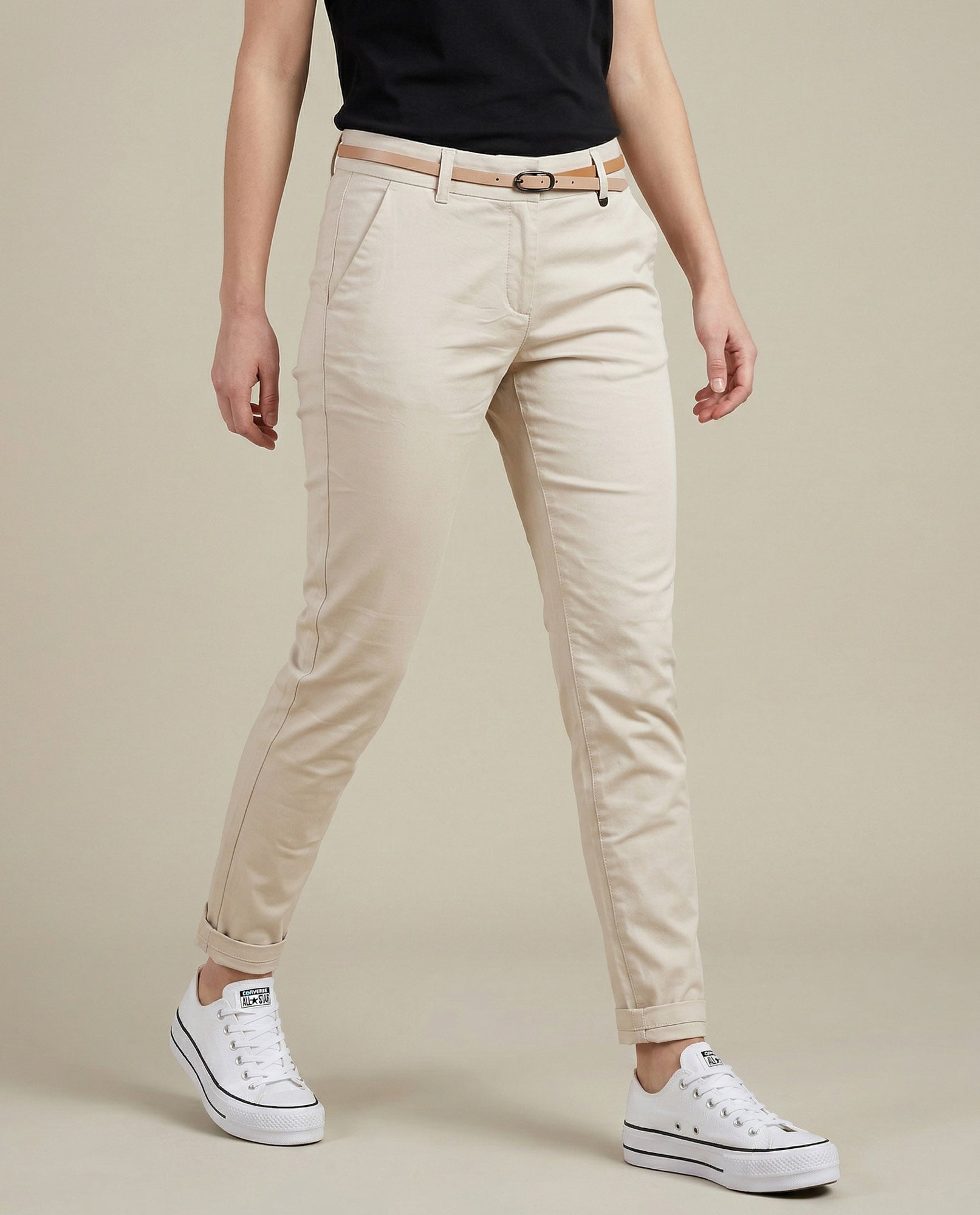 Pantalón tubo weekend corte estilizado - Beige 34_1300004_060000_3