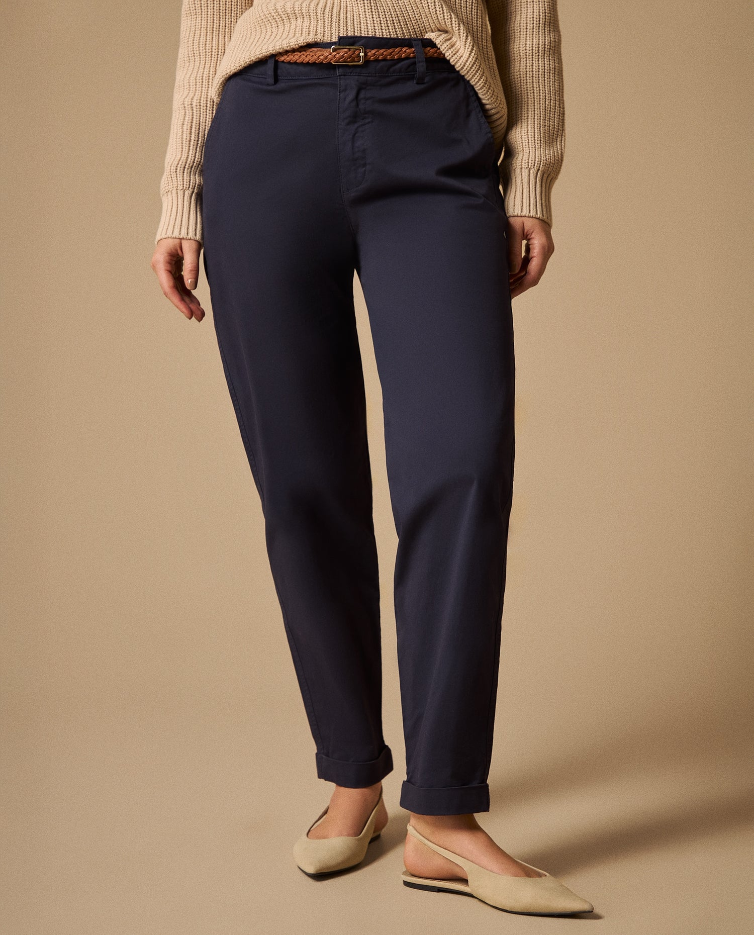 Pantalón elegante bota recta para mujer - Azul