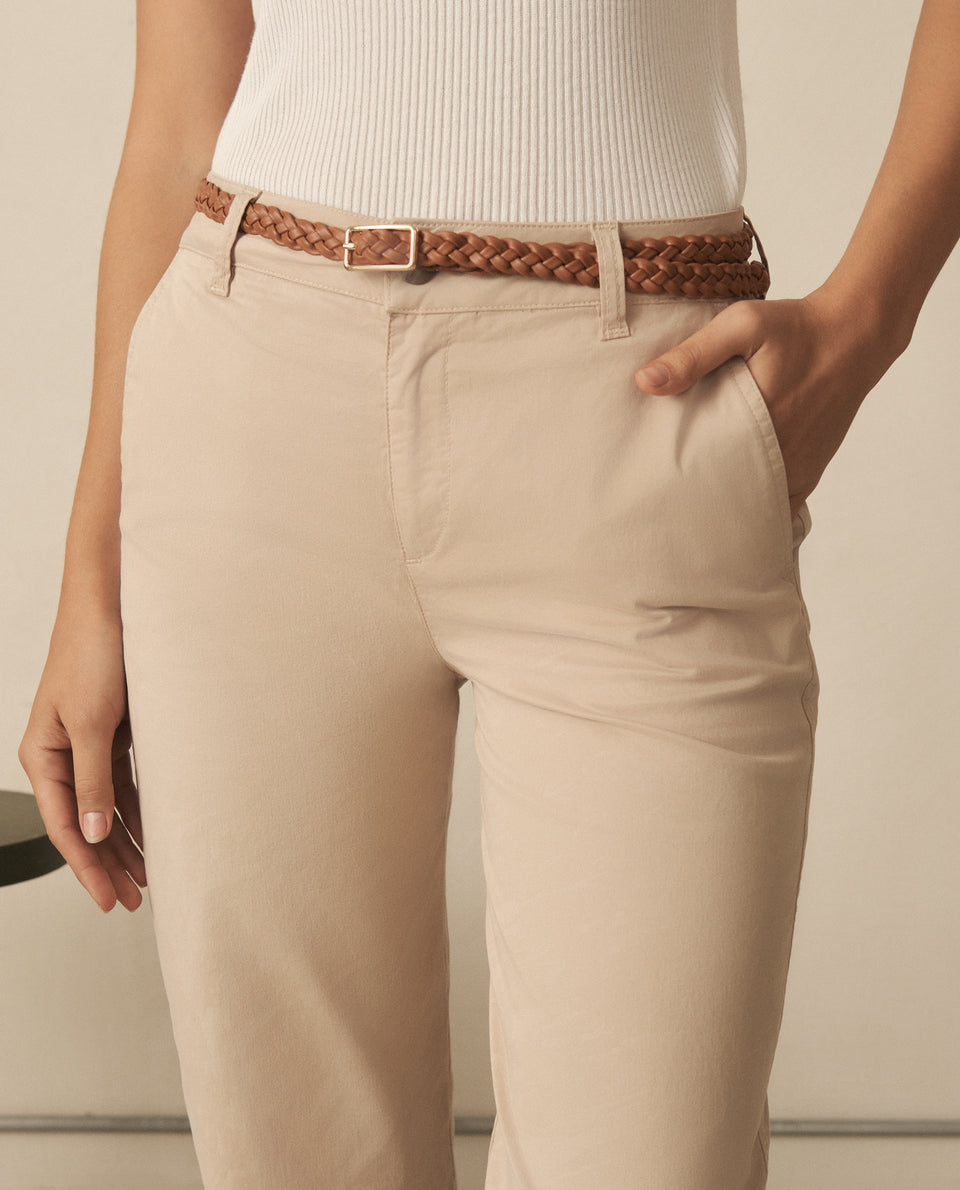 Pantalón elegante bota recta para mujer - Beige 34_130G911_BEI141014_4