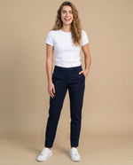 Pantalón chino tobillero silueta recta - Azul