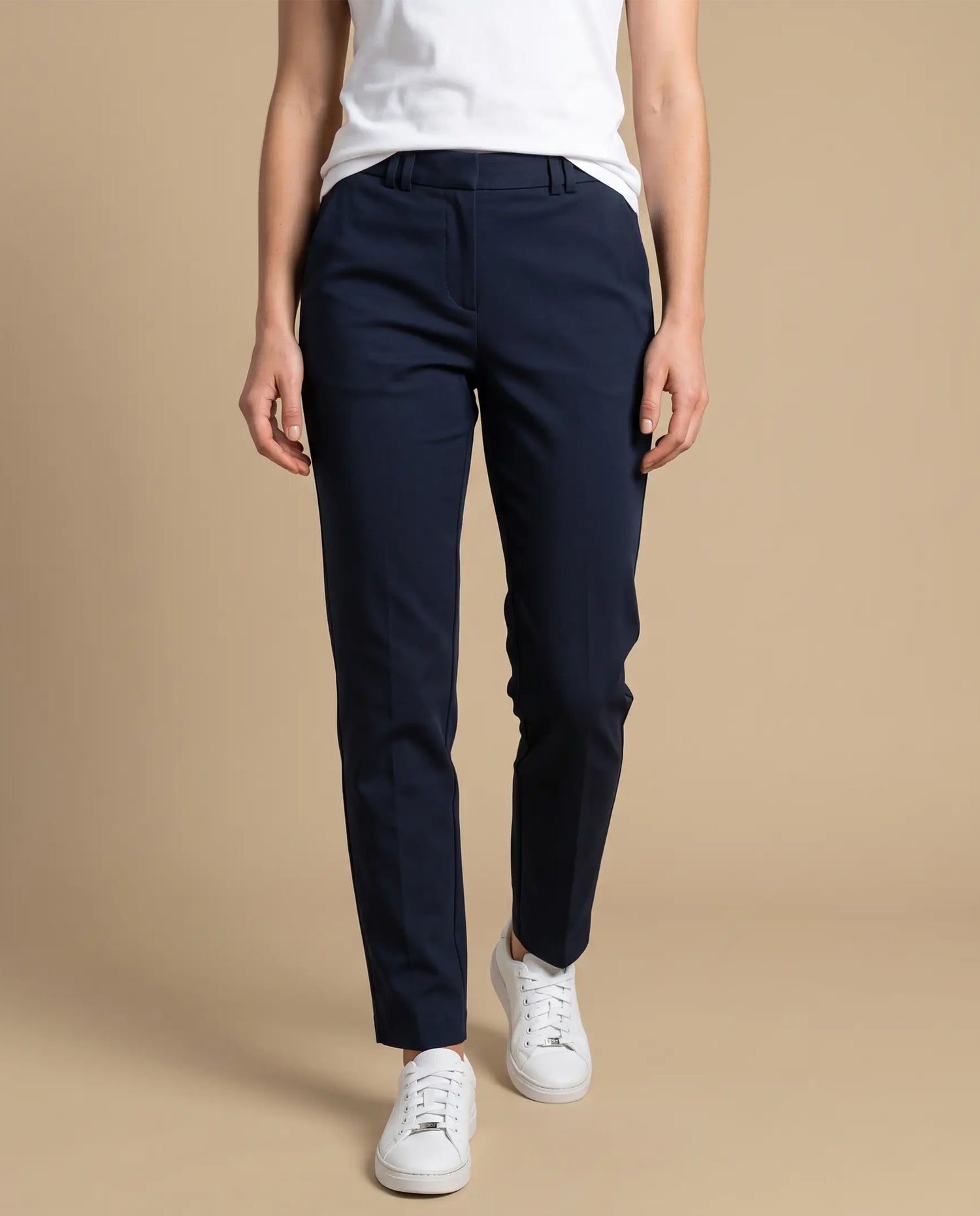 Pantalón chino tobillero silueta recta - Azul