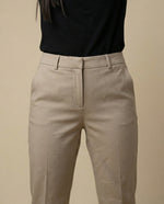 Pantalón chino tobillero silueta recta - Beige