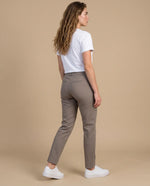 Pantalón chino tobillero silueta recta - Café
