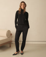 Pantalón chino tobillero silueta recta - Negro