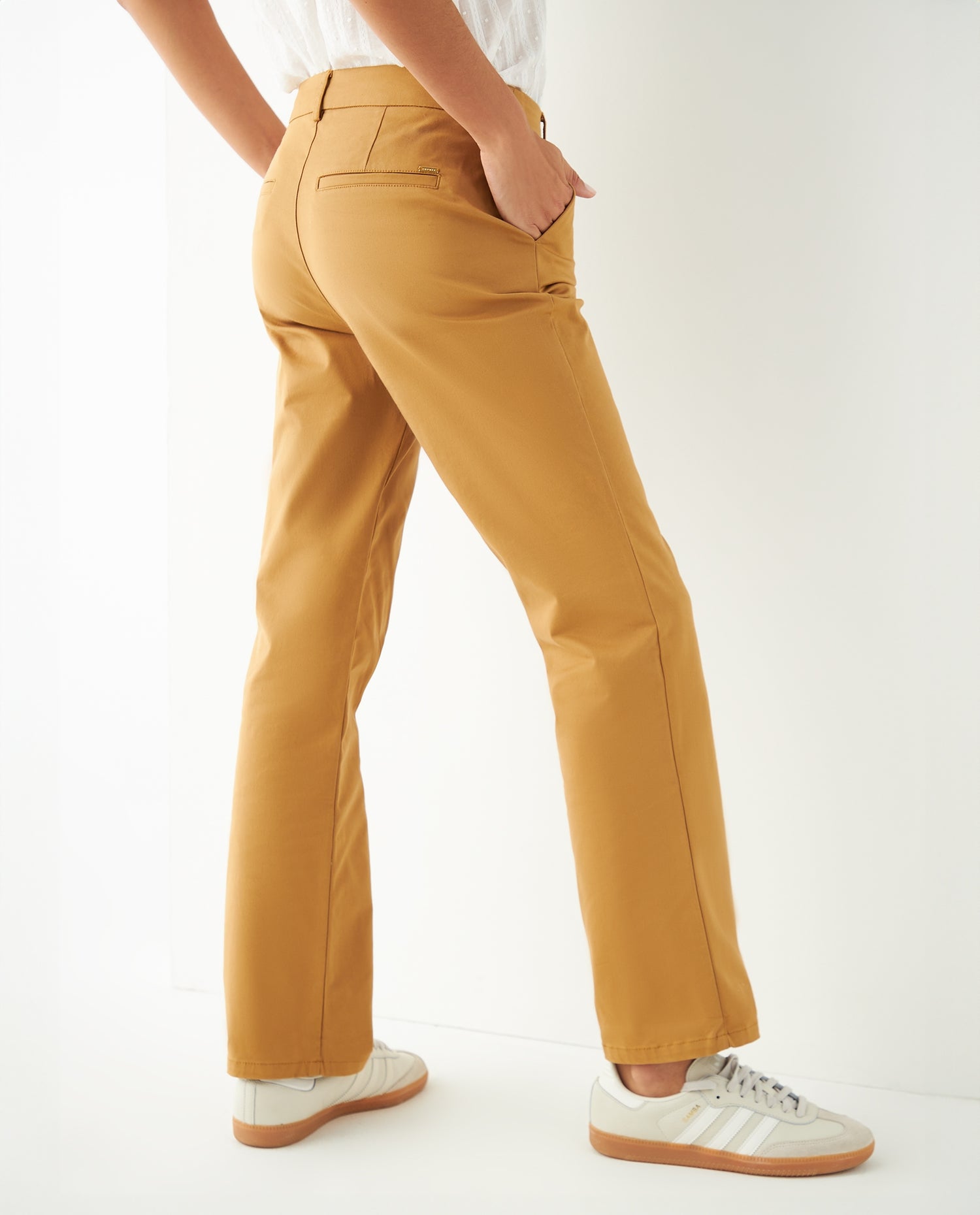 Pantalón recto para mujer - Café