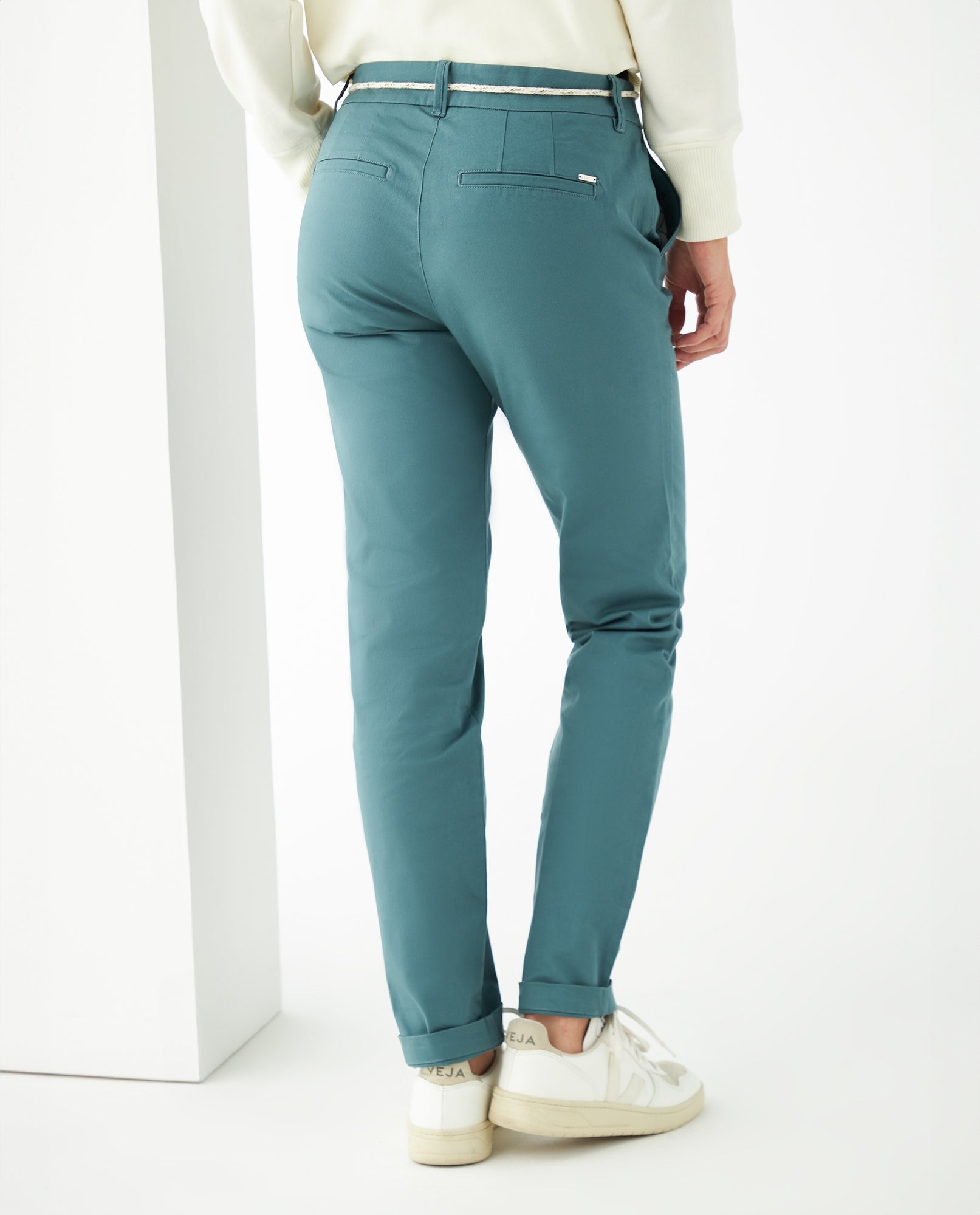 Pantalón tipo chino para mujer - Verde 34_131F003_VER184612_4