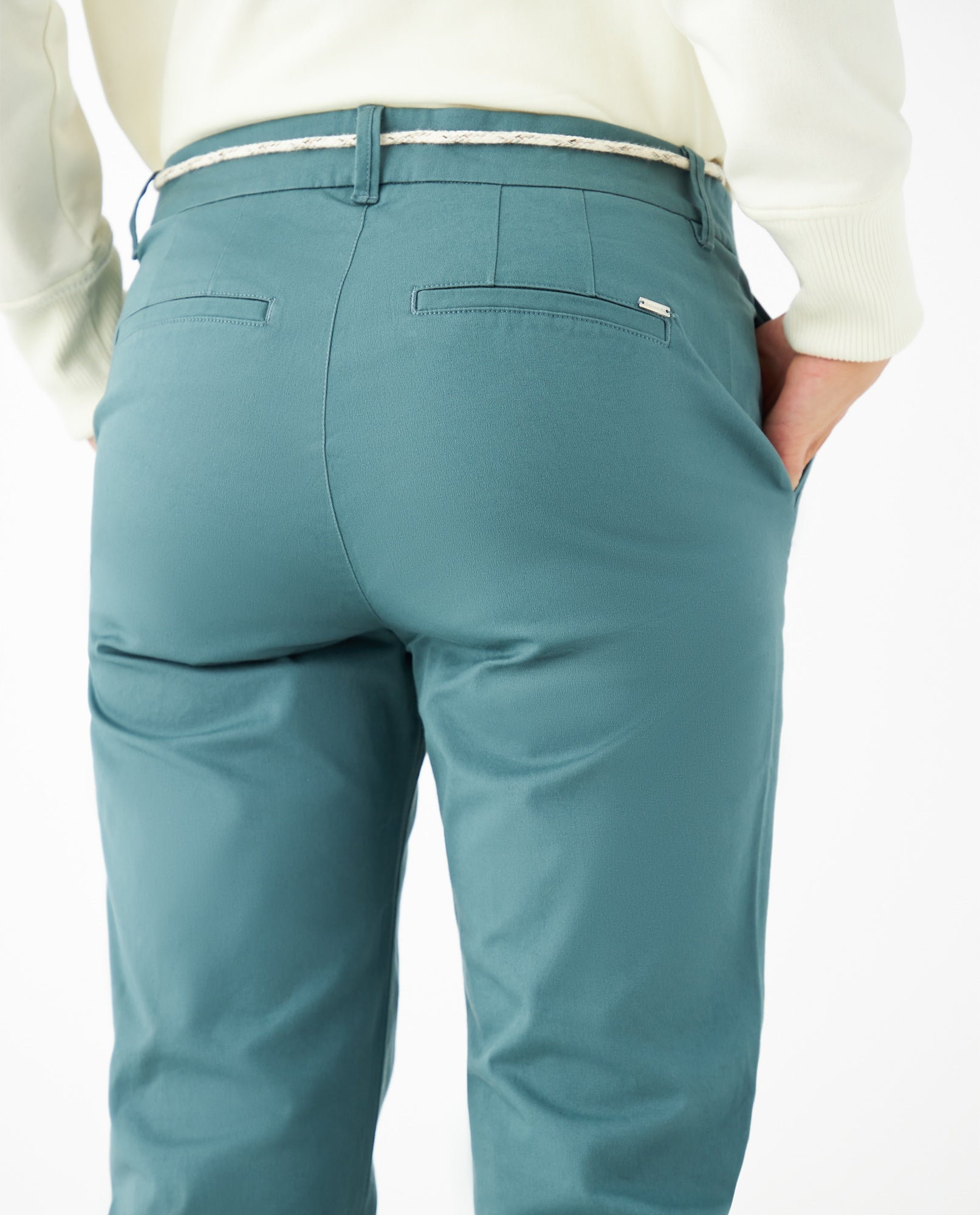 Pantalón tipo chino para mujer - Verde 34_131F003_VER184612_5