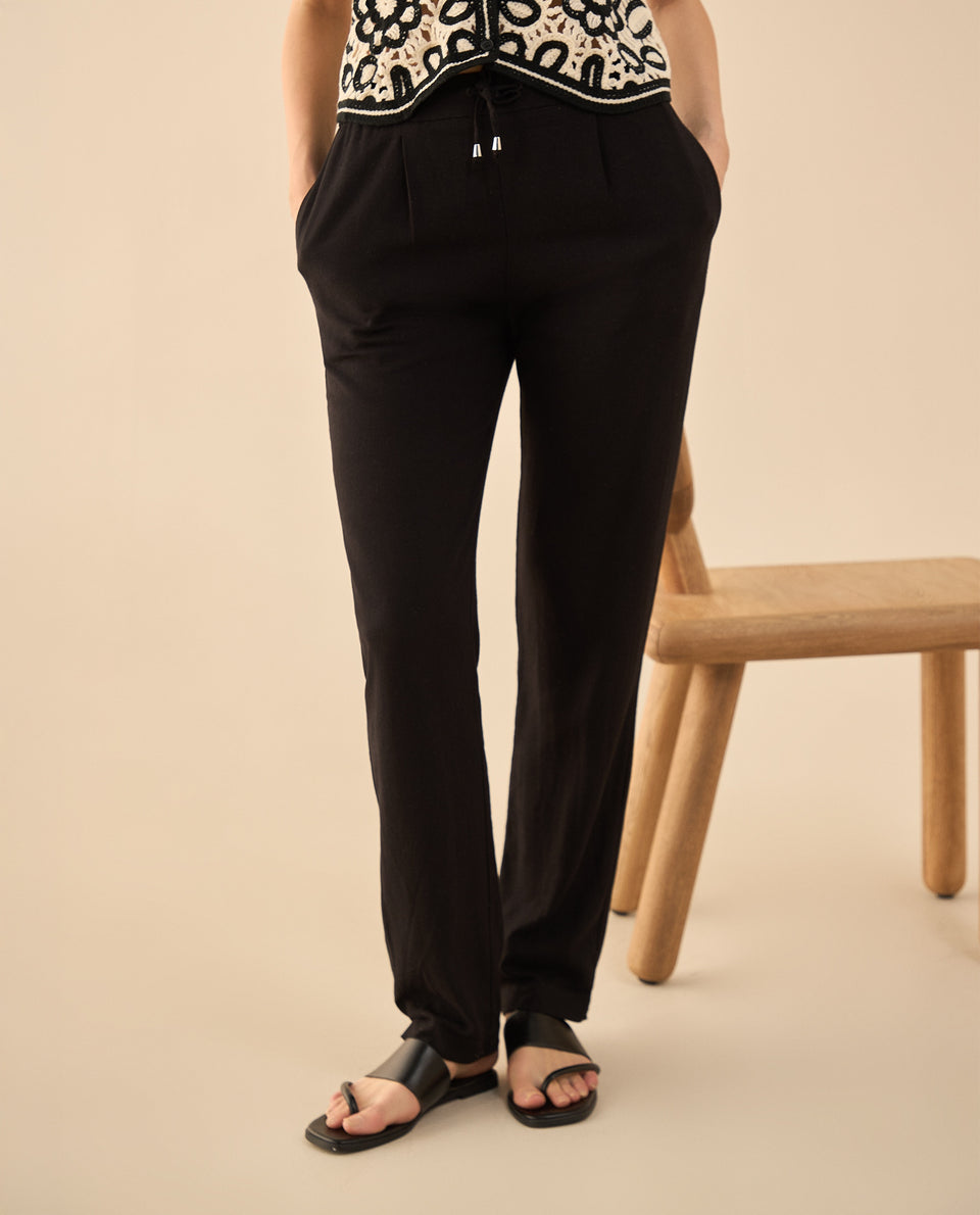 Pantalón de bota recta para mujer - Negro 34_131G002_NEG190303_3