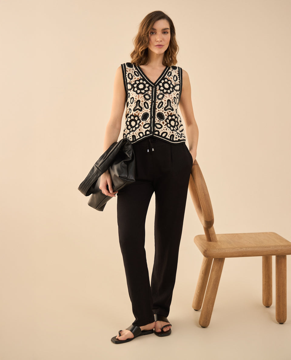 Pantalón de bota recta para mujer - Negro 34_131G002_NEG190303_6
