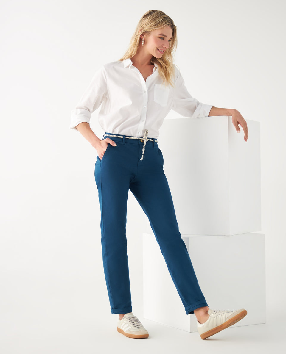 Pantalón tipo chino para mujer - Azul 34_132F002_AZU194033_6