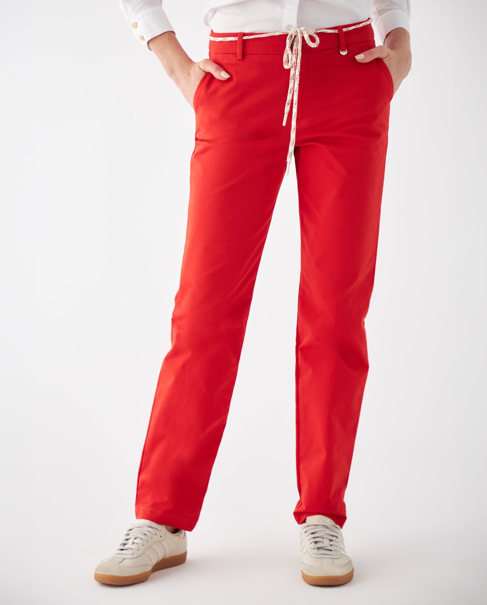 Pantalón con cinturón para mujer - Naranja 34_132F004_NAR181555_3