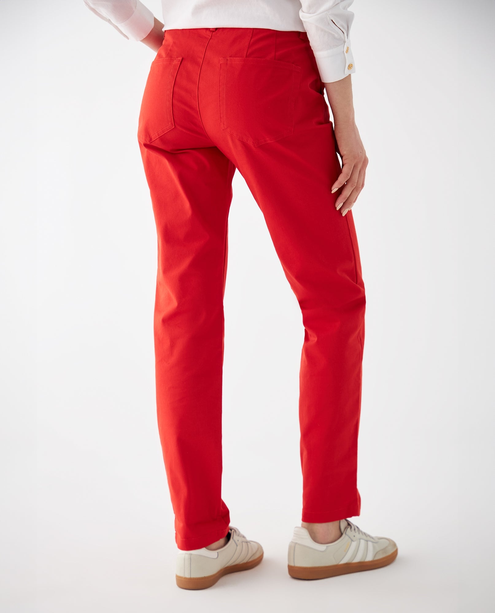 Pantalón con cinturón para mujer - Naranja 34_132F004_NAR181555_4