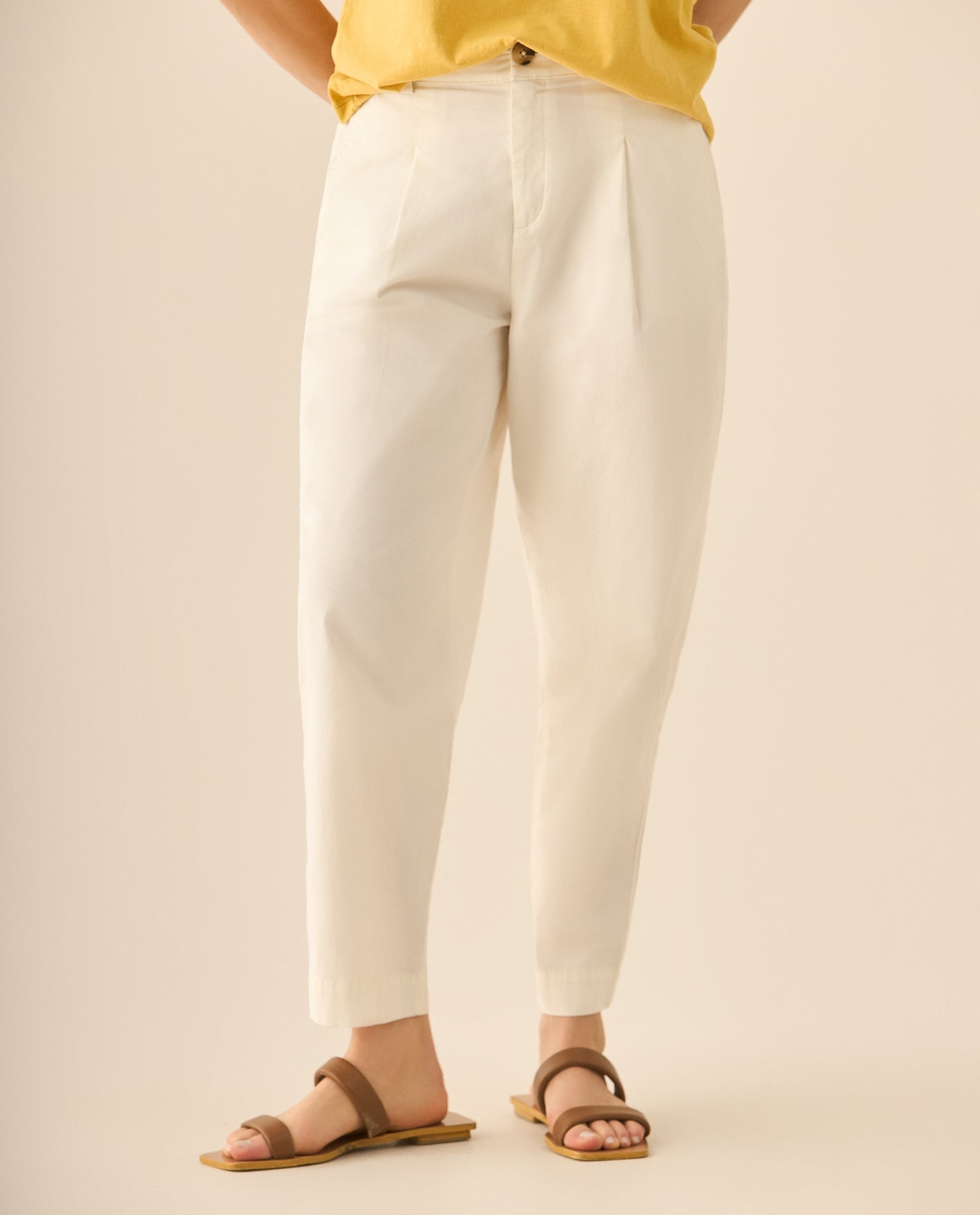 Pantalón bota recta para mujer - Blanco