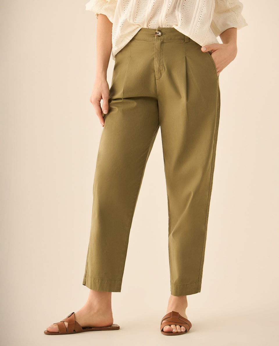 Pantalón bota recta para mujer - Verde 34_133G004_VER170627_3