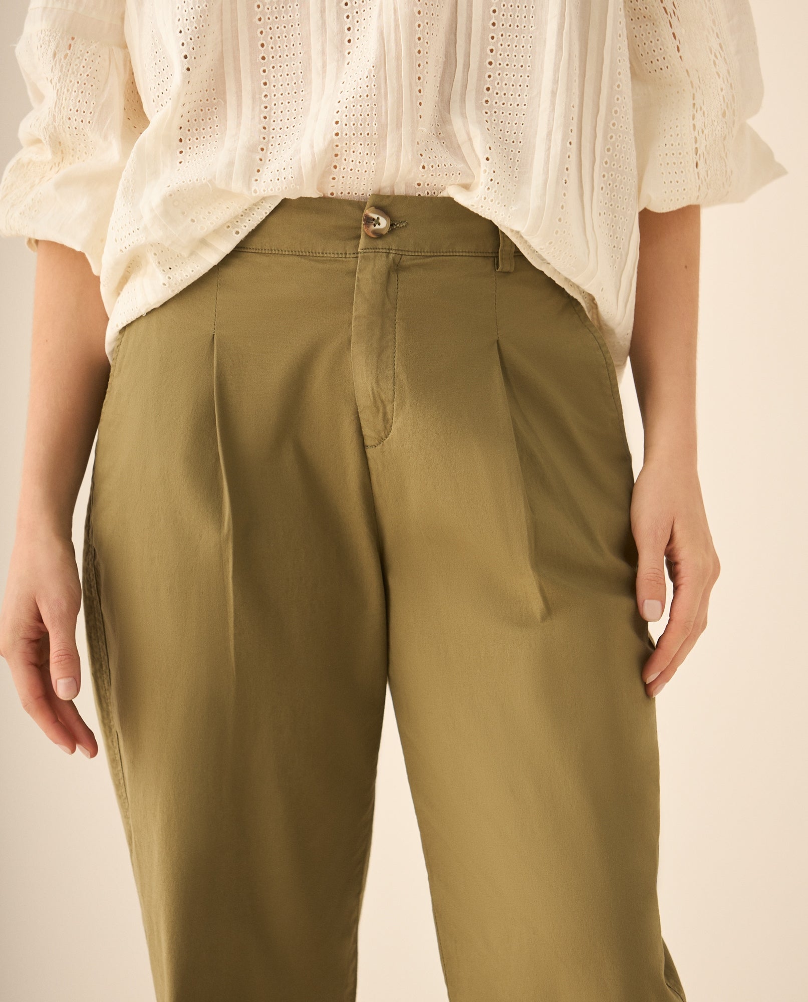Pantalón bota recta para mujer - Verde 34_133G004_VER170627_4