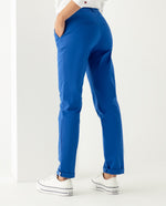 Pantalón con broche y cierre ocultos para mujer - Azul