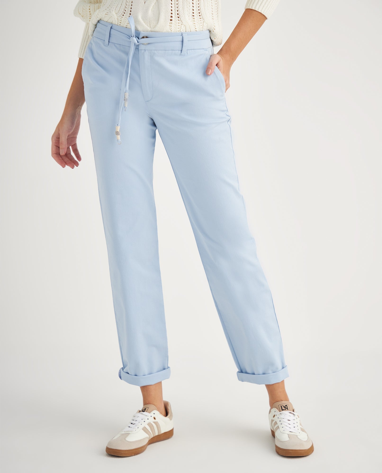 Pantalón de silueta ajustada para mujer - Azul 34_139F002_AZU144123_3