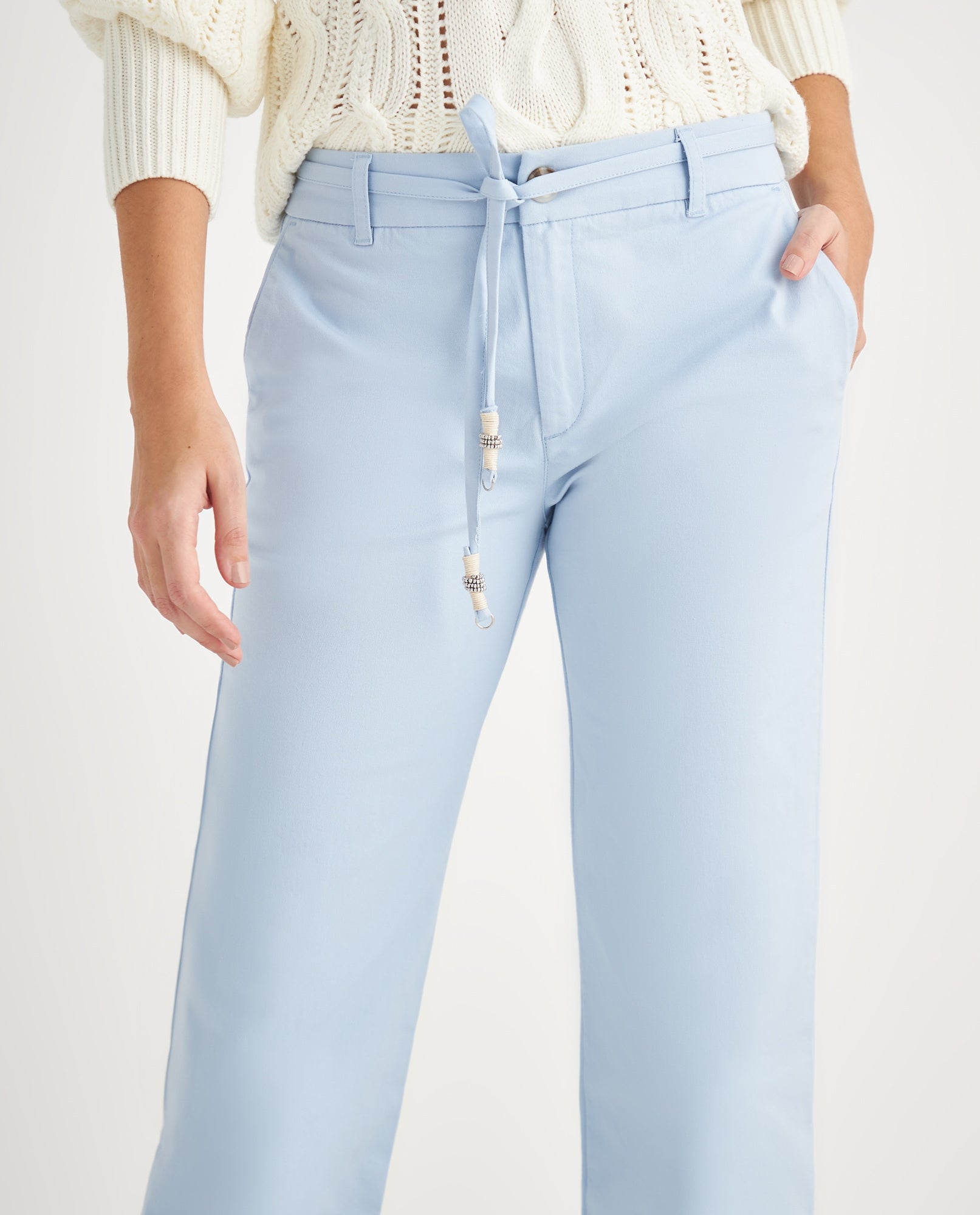 Pantalón de silueta ajustada para mujer - Azul 34_139F002_AZU144123_5