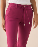 Pantalón de silueta ajustada para mujer - Morado