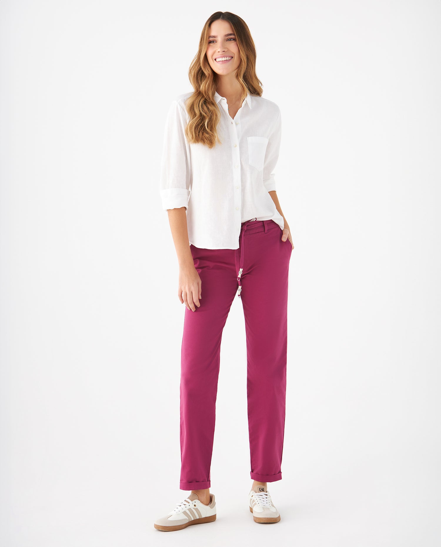 Pantalón de silueta ajustada para mujer - Morado