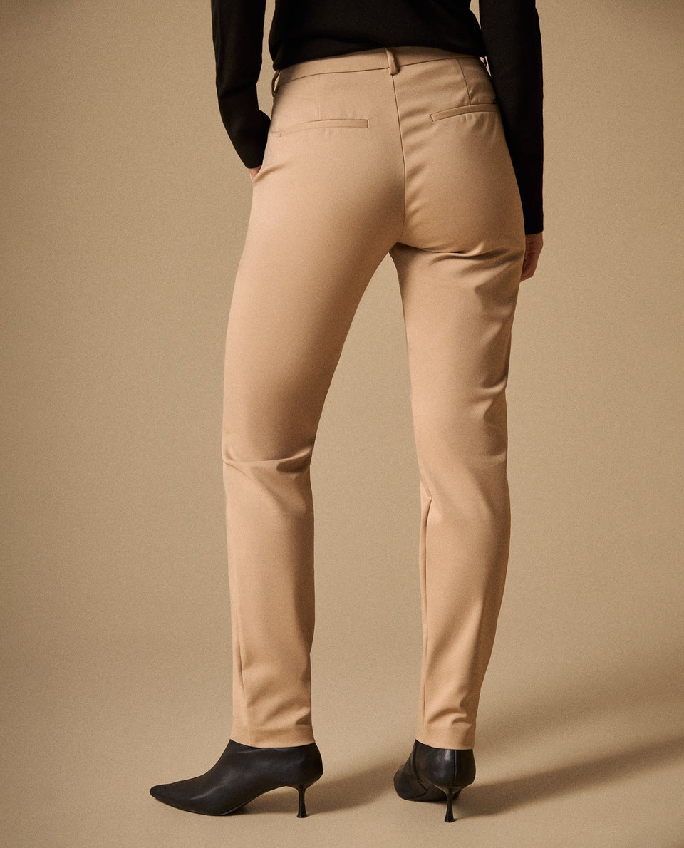 Pantalón Beige con Costuras Contrastantes - Beige 34_139G700_BEI161105_5