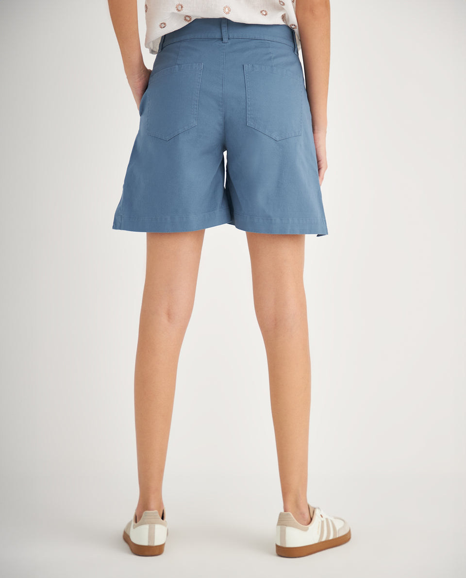 Bermuda con detalles cruzados para mujer - Azul 34_159F000_AZU184027_4