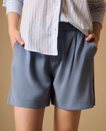 Shorts con Cinturón - Azul