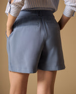 Shorts con Cinturón - Azul