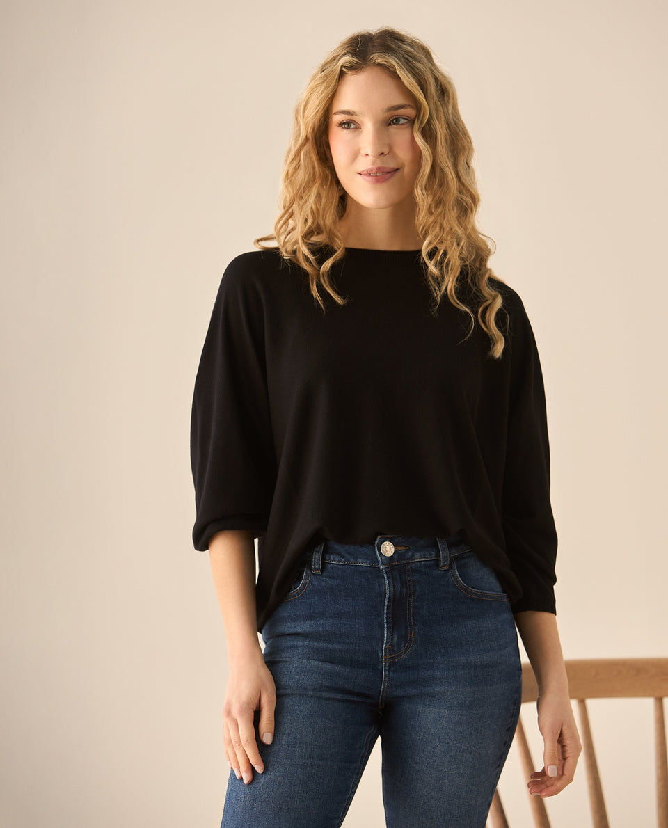 Suéter tejido para mujer - Negro 34_160G915_NEG193909_3