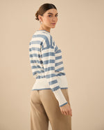 Buzo tejido a rayas para mujer - Crudo 34_162G201_CRU110604_4