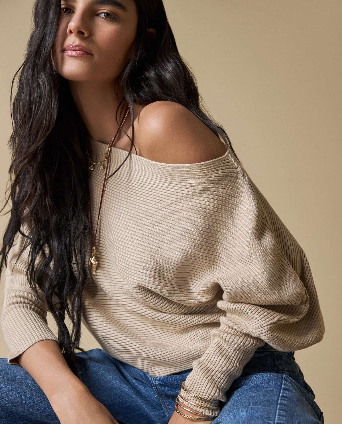 Suéter Tejido Cuello Bandeja - Beige 34_163H923_BEI130607_6