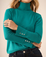 Buzo tejido cuello alto para mujer - Verde
