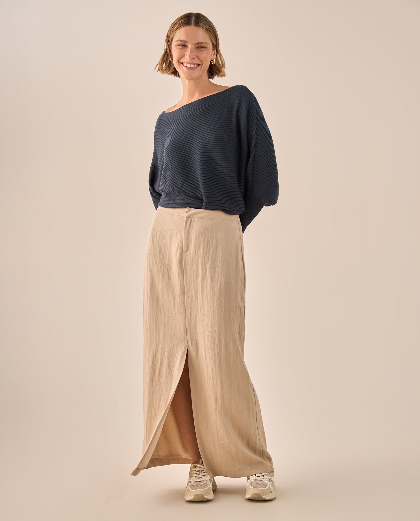 Suéter Tejido Acanalado Off-Shoulder - Azul 34_169G923_AZU194031_0