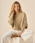 Suéter Tejido Acanalado Off-Shoulder - Verde