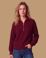 Suéter tejido oversize cremallera - Rojo 34_169H200_ROJ191526_0